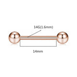  Elegant Rose Gold Nipple Barbells 