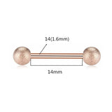  Elegant Rose Gold Nipple Barbells 