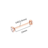  Elegant Rose Gold Nipple Barbells 