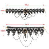  Jeweled Black Lace Collar 