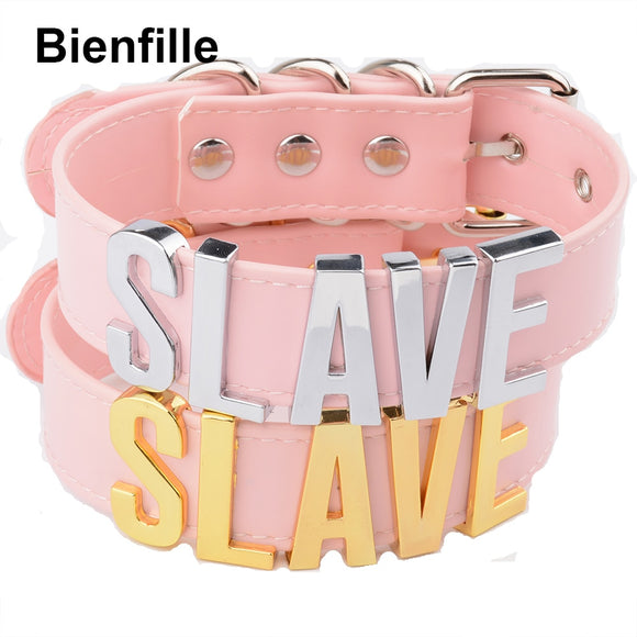Elegant Pink Slave Collar