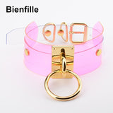  Multi-Colored Collar Transparent Choker 