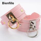  Oversized Pink Bondage Collar 
