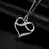  Elegant Heart-Shaped Eternity Necklace 