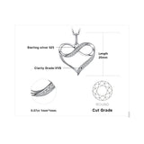  Elegant Heart-Shaped Eternity Necklace 