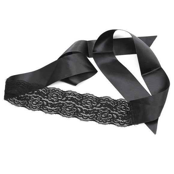 Black Ribbon Lace Blindfold