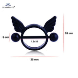  Naughty Angel Wing Nipple Rings 