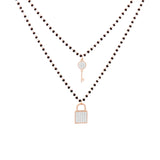  BDSM Couple Necklaces Lock Set 