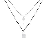  BDSM Couple Necklaces Lock Set 