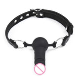  Adjustable Black Dildo Ball Gag 