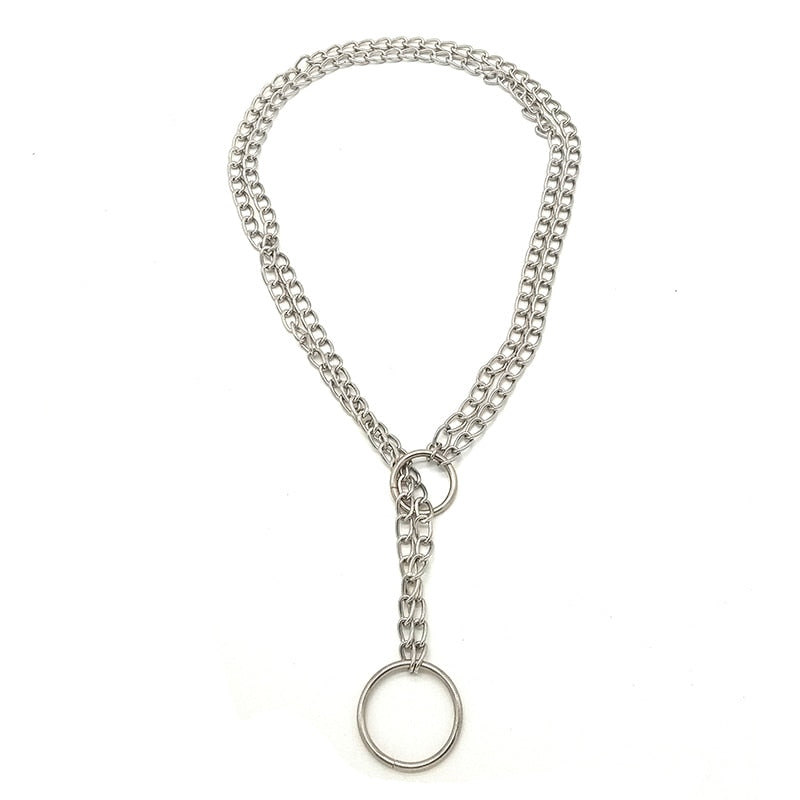 Silver-Plated Choke Collar for Women