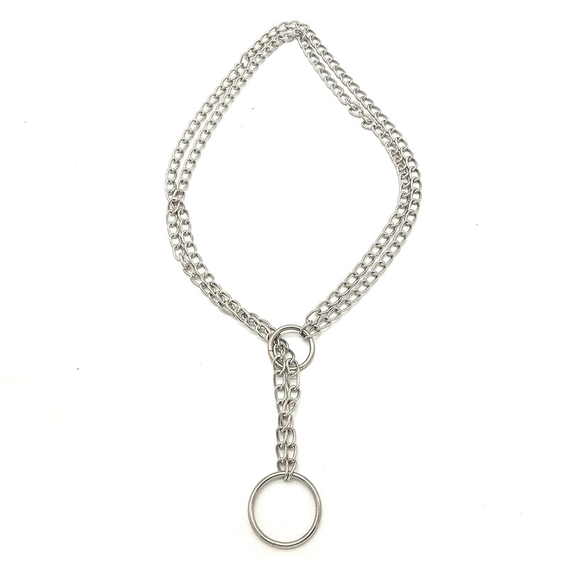 Silver-Plated Choke Collar for Women