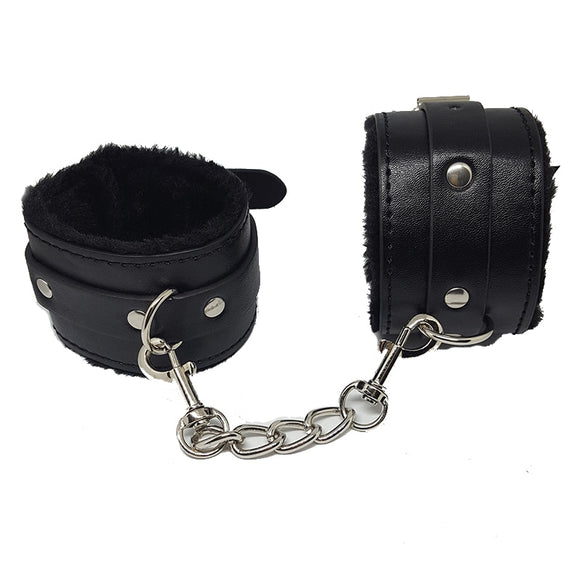 Submission Fetish Black Leather Cuffs
