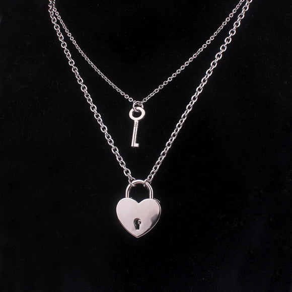 Unlock My Heart Chain and Lock Necklace
