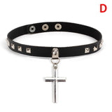  Trendy Leather Choker Collar 