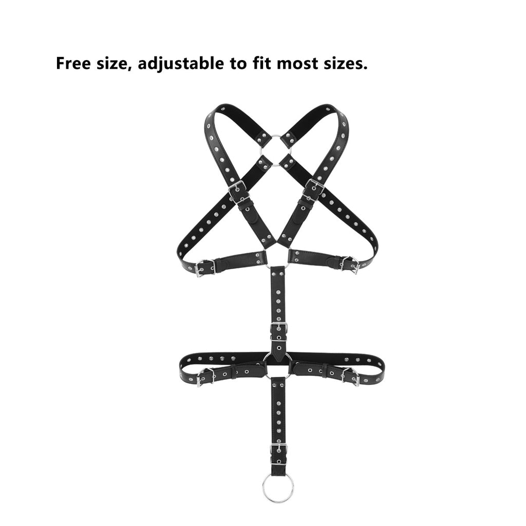 Mens Full Body Harness Bdsm Gear Cum Swing With Me 9345