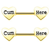  Filthy Flirty Gold Nipple Bars 