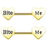  Filthy Flirty Gold Nipple Bars 