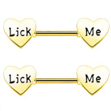  Filthy Flirty Gold Nipple Bars 