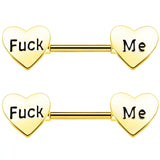  Filthy Flirty Gold Nipple Bars 