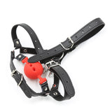  Leather Strap Ball Gag BDSM Harness 
