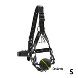  Leather Strap Ball Gag BDSM Harness 