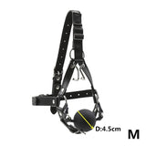  Leather Strap Ball Gag BDSM Harness 