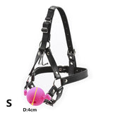  Leather Strap Ball Gag BDSM Harness 