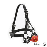  Leather Strap Ball Gag BDSM Harness 