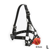  Leather Strap Ball Gag BDSM Harness 