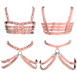  Intimate Seduction Leather Bondage Harness Outfit 