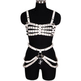  Intimate Seduction Leather Bondage Harness Outfit 