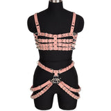  Intimate Seduction Leather Bondage Harness Outfit 