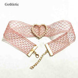  Trendy Pink Heart Collar 