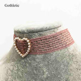  Trendy Pink Heart Collar 