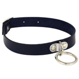  Double Trouble Leather O Ring Choker 