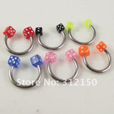  Dice Delight Curved Nipple Rings 