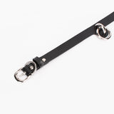  Discreet Submissive Black Leather Collar 