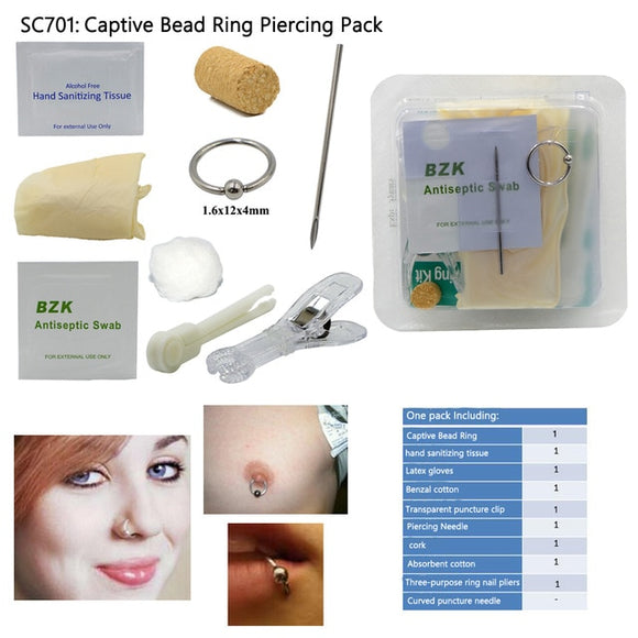 Sterile Self Nipple Piercing Kit