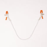  Rubber Coated Nipple Clamps With Chain 