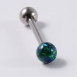  Opal-beaded Surgical Steel Nipple Bars 