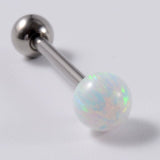  Opal-beaded Surgical Steel Nipple Bars 