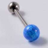  Opal-beaded Surgical Steel Nipple Bars 