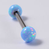  Opal-beaded Surgical Steel Nipple Bars 