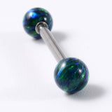  Opal-beaded Surgical Steel Nipple Bars 