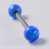  Opal-beaded Surgical Steel Nipple Bars 