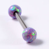  Opal-beaded Surgical Steel Nipple Bars 