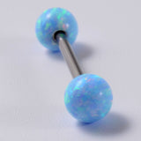  Opal-beaded Surgical Steel Nipple Bars 