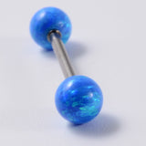  Opal-beaded Surgical Steel Nipple Bars 