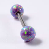  Opal-beaded Surgical Steel Nipple Bars 